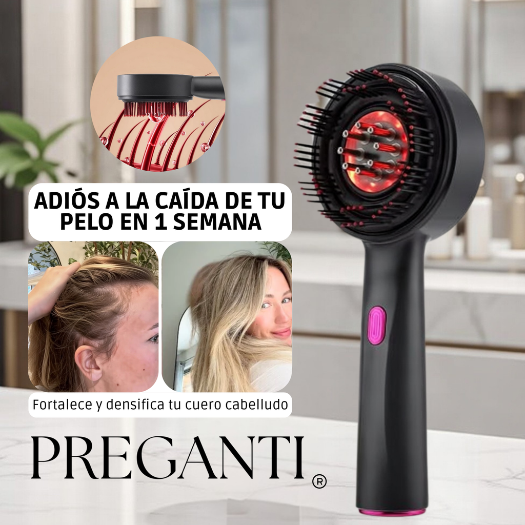 Masajeador de cabello con luz roja