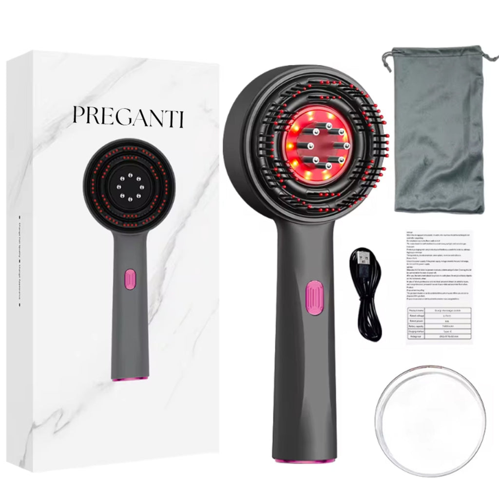 Masajeador de cabello con luz roja
