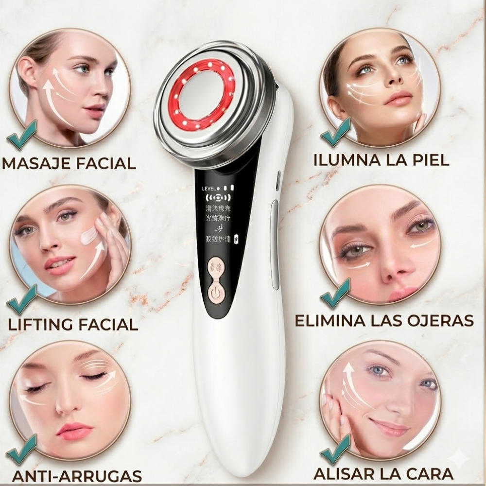 Masajeador Facial de Microcorriente EMS – Rejuvenecimiento y Lifting en Casa